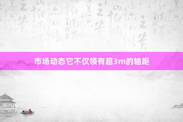 市场动态它不仅领有超3m的轴距