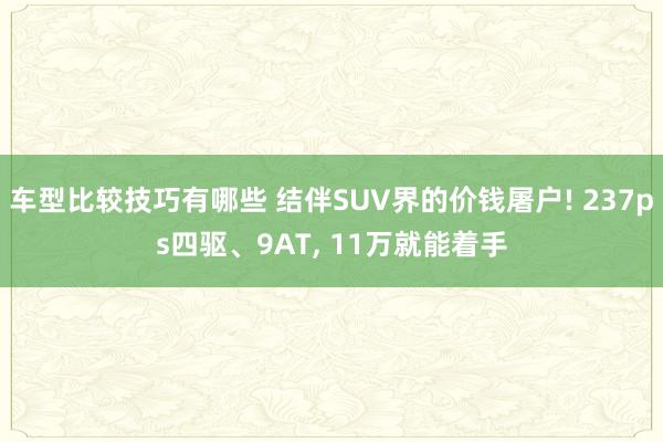 车型比较技巧有哪些 结伴SUV界的价钱屠户! 237ps四驱、9AT, 11万就能着手