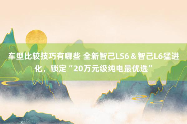 车型比较技巧有哪些 全新智己LS6＆智己L6猛进化，锁定“20万元级纯电最优选”