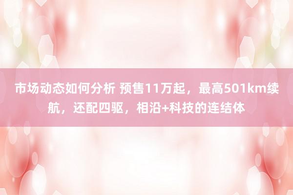 市场动态如何分析 预售11万起，最高501km续航，还配四驱，相沿+科技的连结体