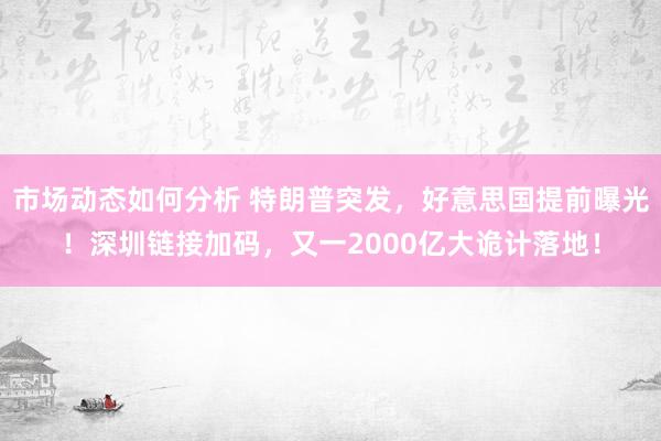 市场动态如何分析 特朗普突发，好意思国提前曝光！深圳链接加码，又一2000亿大诡计落地！