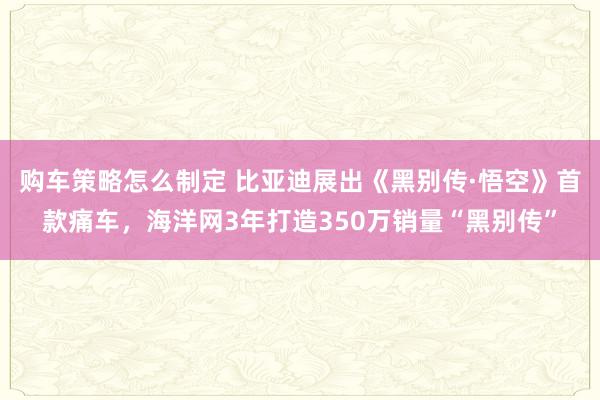 购车策略怎么制定 比亚迪展出《黑别传·悟空》首款痛车，海洋网3年打造350万销量“黑别传”