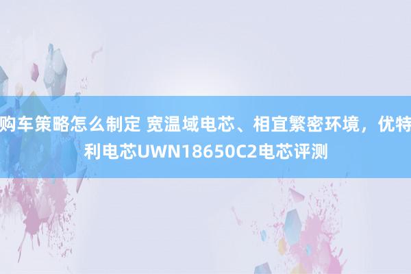 购车策略怎么制定 宽温域电芯、相宜繁密环境，优特利电芯UWN18650C2电芯评测