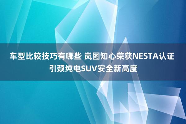 车型比较技巧有哪些 岚图知心荣获NESTA认证 引颈纯电SUV安全新高度