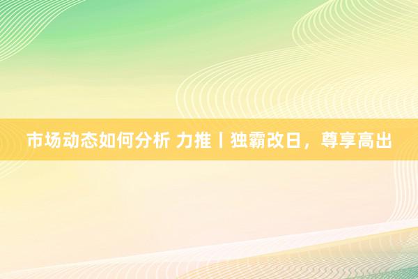 市场动态如何分析 力推丨独霸改日，尊享高出