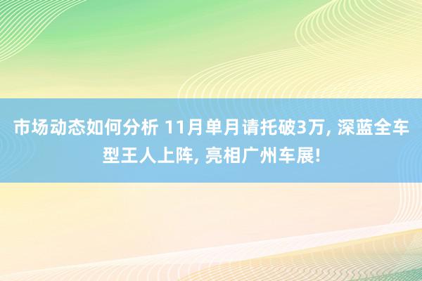 市场动态如何分析 11月单月请托破3万, 深蓝全车型王人上阵, 亮相广州车展!