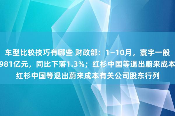 车型比较技巧有哪些 财政部：1—10月，寰宇一般全球预算收入184981亿元，同比下落1.3%；红杉中国等退出蔚来成本有关公司股东行列