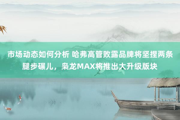 市场动态如何分析 哈弗高管败露品牌将坚捏两条腿步碾儿，枭龙MAX将推出大升级版块